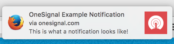 Example Firefox Notification